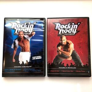 BEACHBODY Rockin’ Body Shaun T Dance Groove + Abs Exercise Workout DVD Set of 2